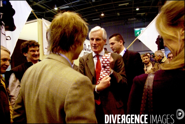 Michel Barnier au Salon de l Agriculture, le 21 février 2009.