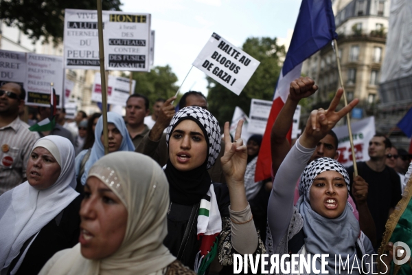 Manifestation a paris en soutient au peuple palestinien.