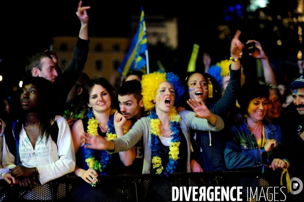 Supporters de l ASM à Clermont Ferrand le 29 Mai 2010