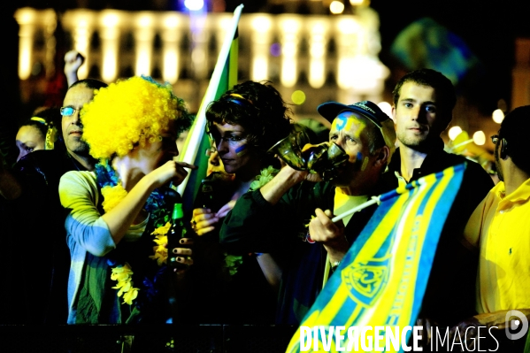 Supporters de l ASM à Clermont Ferrand le 29 Mai 2010