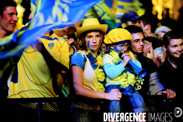 Supporters de l ASM à Clermont Ferrand le 29 Mai 2010