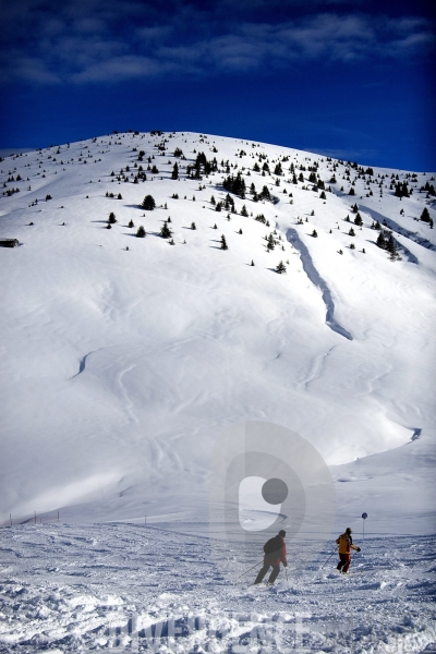 Skieurs en montagne