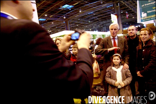 Michel Barnier au Salon de l Agriculture, le 21 février 2009.