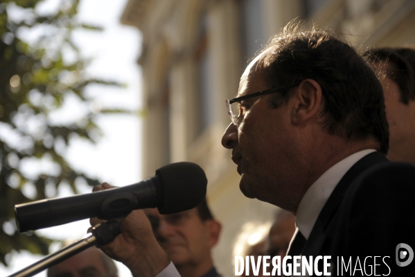 Francois hollande a cahors, tulle et a la fete de la rose de clergoux