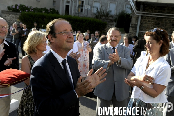 Francois hollande a cahors, tulle et a la fete de la rose de clergoux