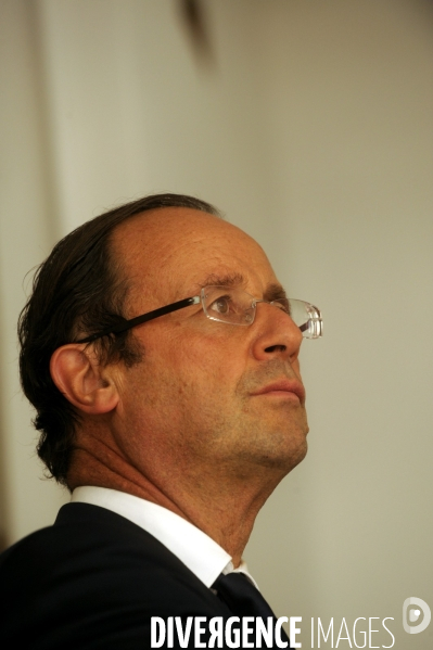 Francois hollande a cahors, tulle et a la fete de la rose de clergoux