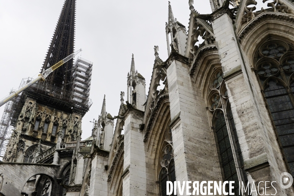 Refection des clochetons de la cathédrale de Rouen