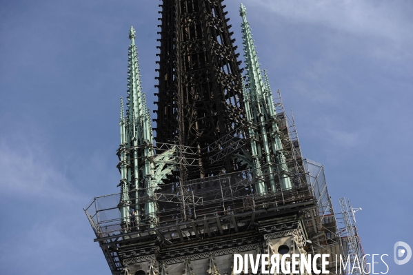 Refection des clochetons de la cathédrale de Rouen