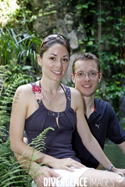Sébastien BOURDAIS avec son épouse Claire, en Malaisie.