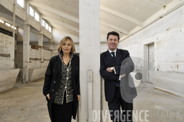 Projet culturel des anciens abattoirs. Christian Estrosi et Sophie Duez