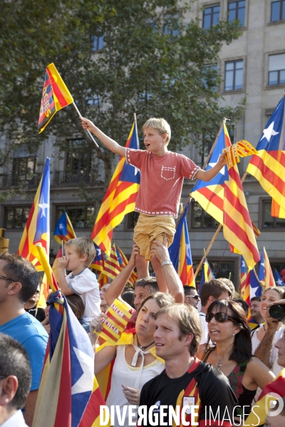 Barcelone Manifestation des indépendantistes catalans sur fond de crise