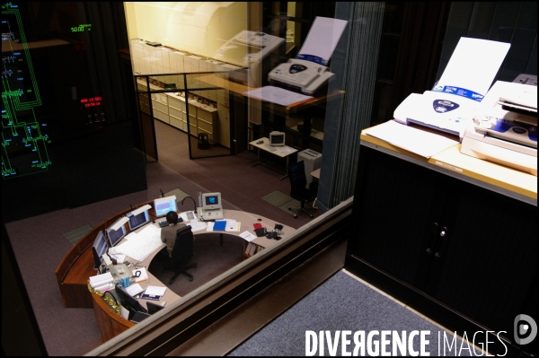 Salle de Dispatching RTE des réseaux électriques régions Normandie-Paris. 15 décembre 2009.