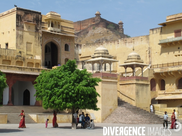 Paysages dans la région du Rajasthan, Inde. Mai 2012.