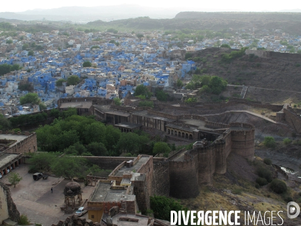 Paysages dans la région du Rajasthan, Inde. Mai 2012.