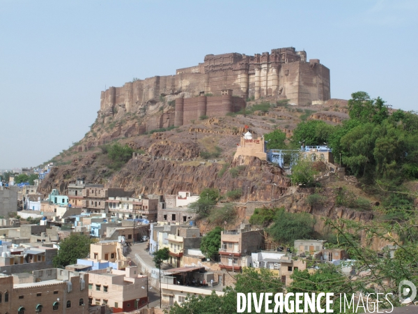 Paysages dans la région du Rajasthan, Inde. Mai 2012.