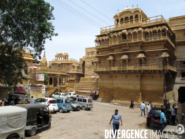 Paysages dans la région du Rajasthan, Inde. Mai 2012.