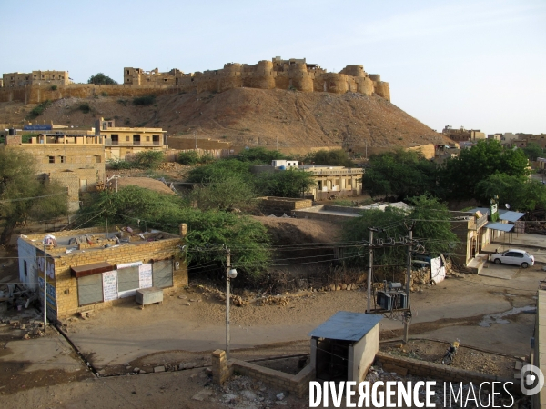 Paysages dans la région du Rajasthan, Inde. Mai 2012.