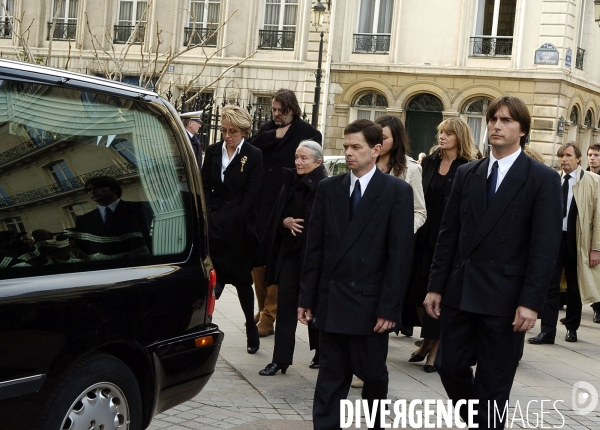 Enterrement de philippe noiret a la eglise st clotilde a paris en presence de nombreuse personnalites