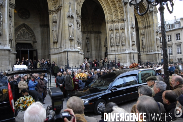 Enterrement de philippe noiret a la eglise st clotilde a paris en presence de nombreuse personnalites