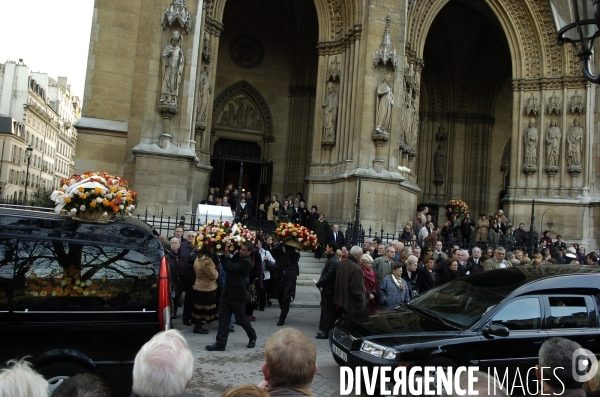 Enterrement de philippe noiret a la eglise st clotilde a paris en presence de nombreuse personnalites