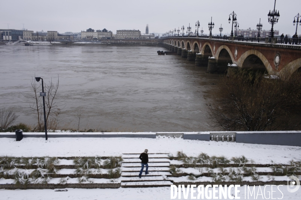 Neige a Bordeaux Bordeaux sous la neige