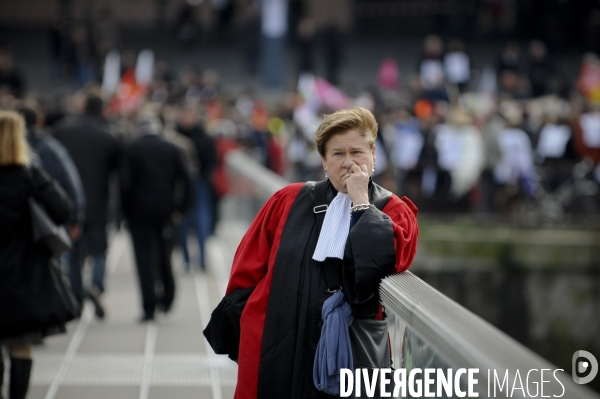Manifestation des magistrats à Nantes