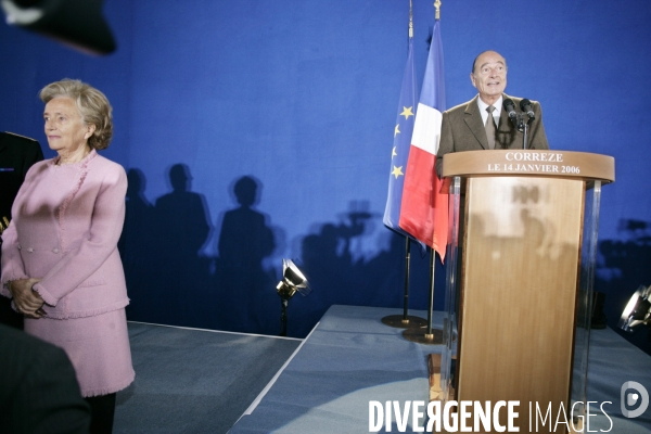 Jacques Chirac presente ses voeux aux Correziens