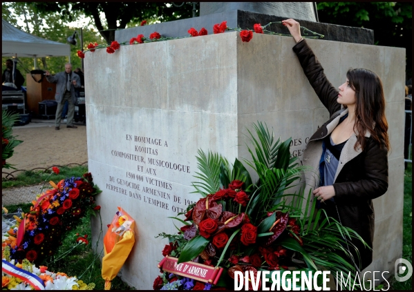 Cérémonie et manifestation pour la commémoration du 97ème anniversaire du Génocide arménien