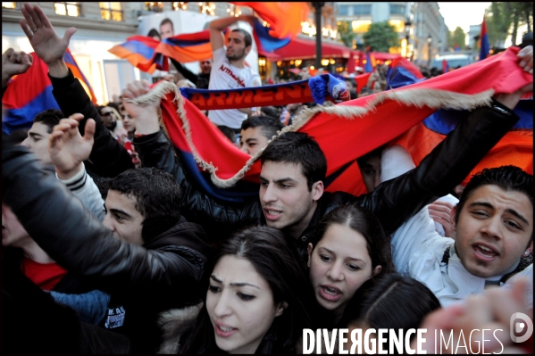 Manifestation pour la commémoration du 97ème anniversaire du Génocide arménien