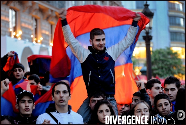 Manifestation pour la commémoration du 97ème anniversaire du Génocide arménien