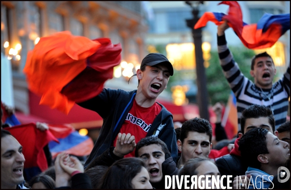 Manifestation pour la commémoration du 97ème anniversaire du Génocide arménien