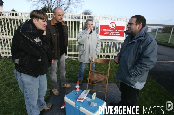 Application de loi anti tabac dans le groupe agro alimentaire doux .