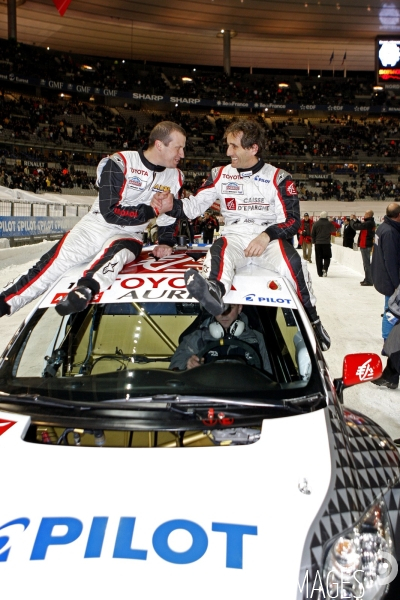 Alain PROST gagne la Super Finale du Trophée Andros au Stade de France.