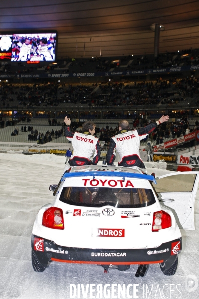 Alain PROST gagne la Super Finale du Trophée Andros au Stade de France.