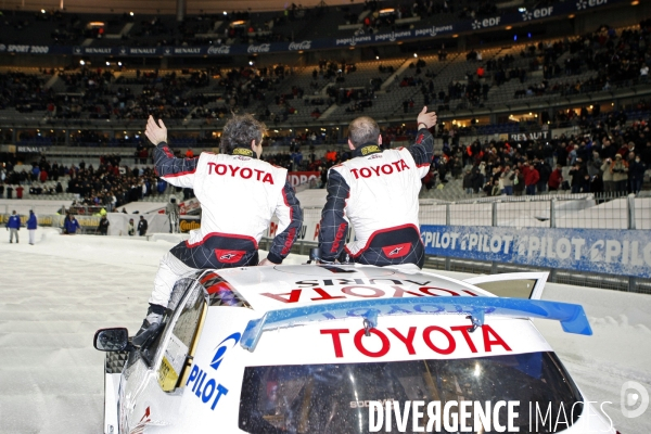 Alain PROST gagne la Super Finale du Trophée Andros au Stade de France.