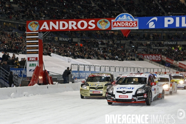 Alain PROST gagne la Super Finale du Trophée Andros au Stade de France.