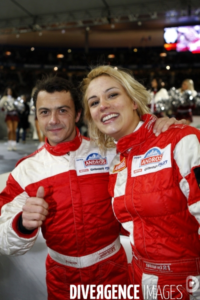 Alain PROST gagne la Super Finale du Trophée Andros au Stade de France.