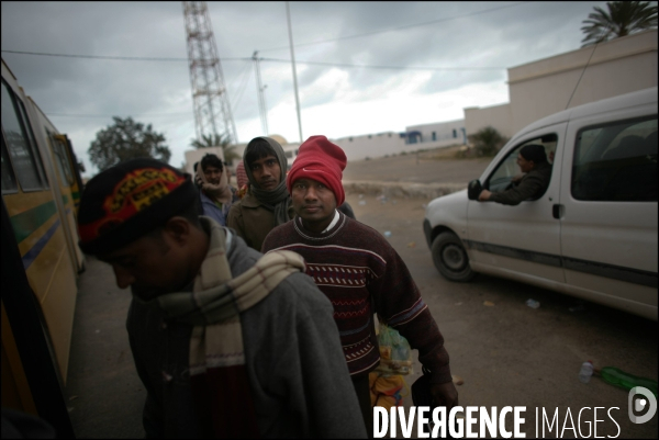 Point de passage de Ras Ajdir  entre la tunisie et la Libye