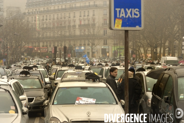 Manifestation des taxis parisiens
