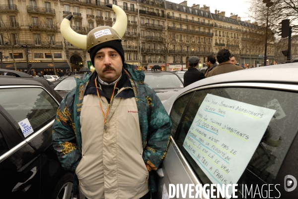 Manifestation des taxis parisiens