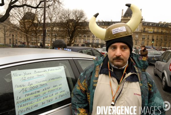 Manifestation des taxis parisiens