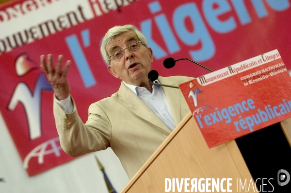 Jean-Pierre Chevenement élu président du MRC.