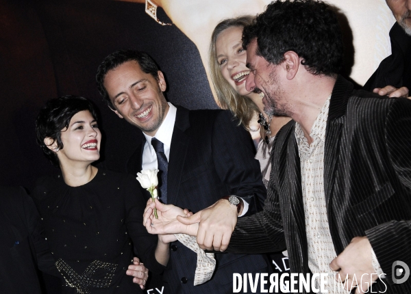 French premiere of the movie   hors de prix  directed by pierre salvadori with audrey tautou and gad elmaleh.