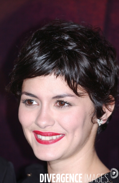 French premiere of the movie   hors de prix  directed by pierre salvadori with audrey tautou and gad elmaleh.