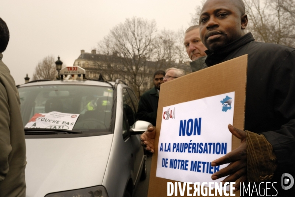 Manifestation des taxis parisiens