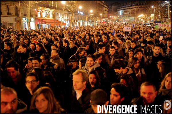 Marche organisée par l Union des étudiants juifs de France