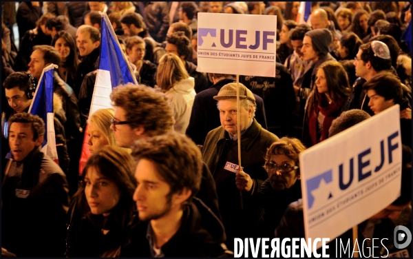 Marche organisée par l Union des étudiants juifs de France