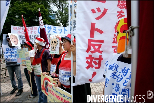 Manifestation contre le G8 a Sapporo