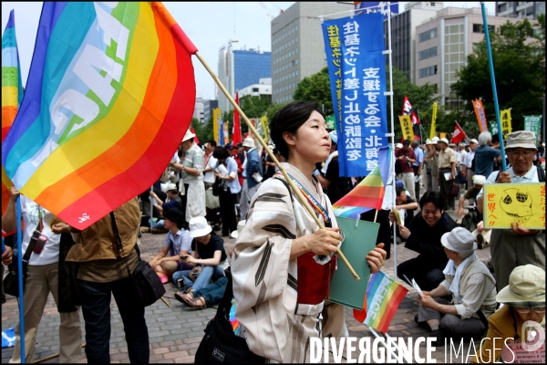 Manifestation contre le G8 a Sapporo