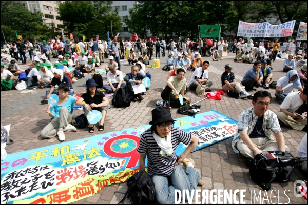 Manifestation contre le G8 a Sapporo